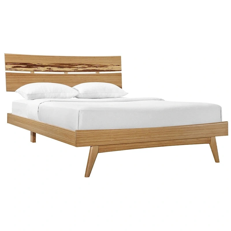 Engineered Wood Sarah Queen Platform Bed, Burgundy