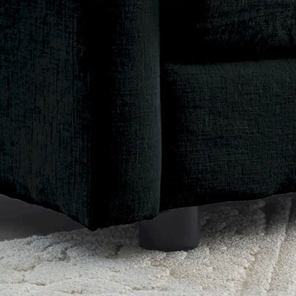 Solid Wood Black 4-Piece Chenille Modar Sectional Sofa with Loveseat & Ottomans - image 12