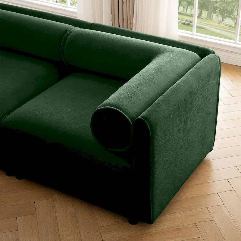 Fabric 142.5 Chenille Upholstered U-Shaped Modar Sectional Sofa with Storage Seat, DIY Combination - image 4