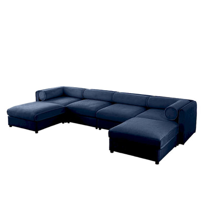 Fabric 142.5 Chenille Upholstered U-Shaped Modar Sectional Sofa with Storage Seat, DIY Combination - image 30