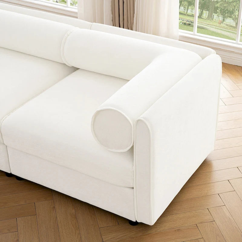 Fabric 142.5 Chenille Upholstered U-Shaped Modar Sectional Sofa with Storage Seat, DIY Combination - image 35
