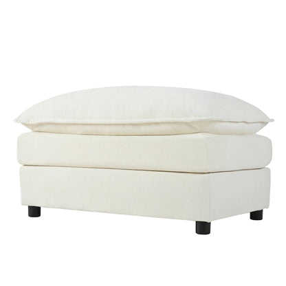 Wood 109.45 Chenille Upholstered L-Shaped Modar Sectional Sofa with Double-Layer Cushions, DIY Combination - image 8