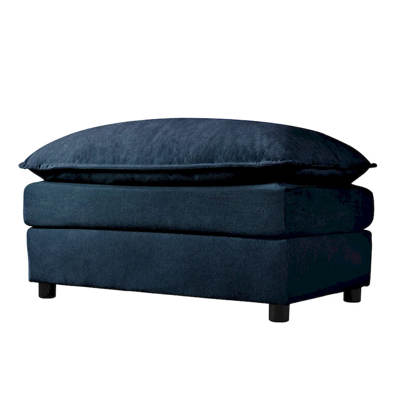 Wood 109.45 Chenille Upholstered L-Shaped Modar Sectional Sofa with Double-Layer Cushions, DIY Combination - image 20