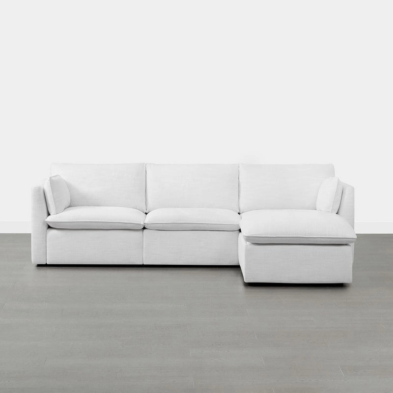 Wood Cypress L-shape Sectional Couches Modar Sofa with Ottoman - image 5