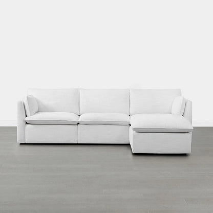 Wood Cypress L-shape Sectional Couches Modar Sofa with Ottoman - image 5