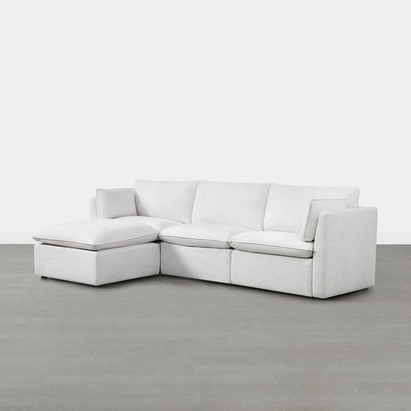 Wood Cypress L-shape Sectional Couches Modar Sofa with Ottoman - image 6