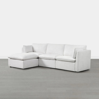 Wood Cypress L-shape Sectional Couches Modar Sofa with Ottoman - image 6