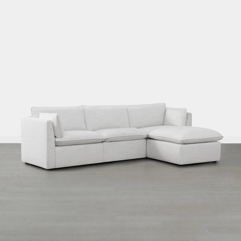 Wood Cypress L-shape Sectional Couches Modar Sofa with Ottoman - image 7