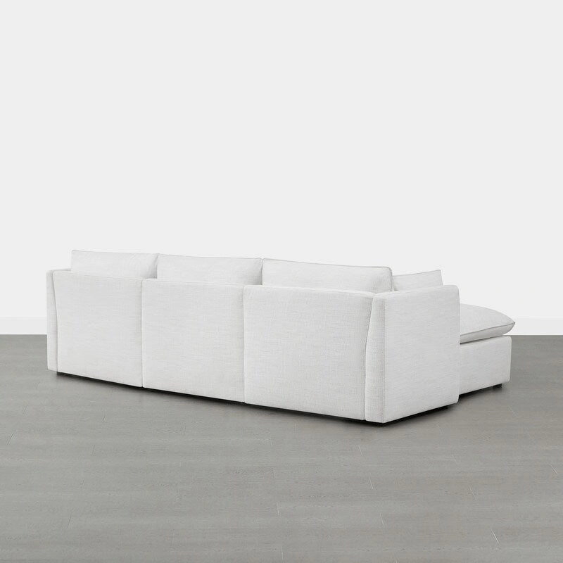 Wood Cypress L-shape Sectional Couches Modar Sofa with Ottoman - image 8