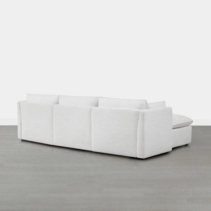 Wood Cypress L-shape Sectional Couches Modar Sofa with Ottoman - image 8