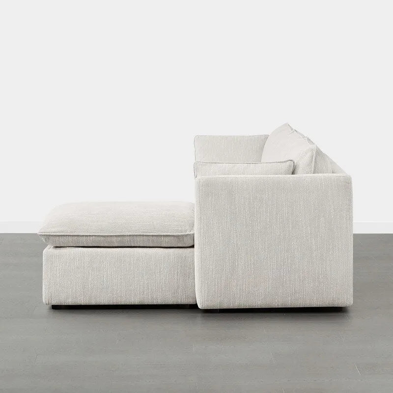 Wood Cypress L-shape Sectional Couches Modar Sofa with Ottoman - image 21