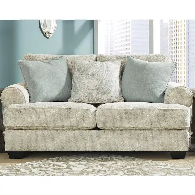Stone Signature Design by Monaghan Beige Loveseat - 74W x 45D x 39H - image 1