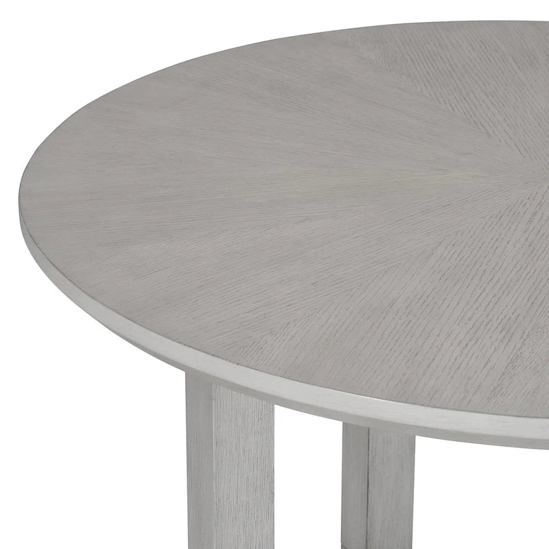 Engineered Wood 5-Piece Round Dining Table Set Vintage Wood Dining Table and Chair Set with Radial Wood Grain for Dining Room Kitchen - image 11