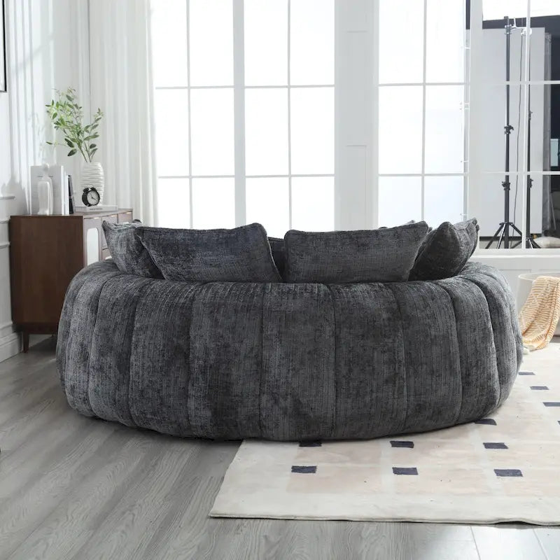 Fabric Comfortable Oversized Double Loaf High Back Round Sofa Bed with Armrests - image 28