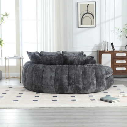 Fabric Comfortable Oversized Double Loaf High Back Round Sofa Bed with Armrests - image 31