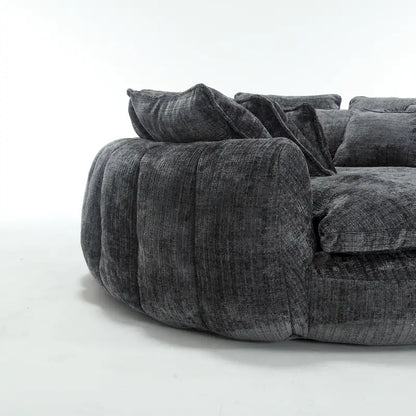 Fabric Comfortable Oversized Double Loaf High Back Round Sofa Bed with Armrests - image 35