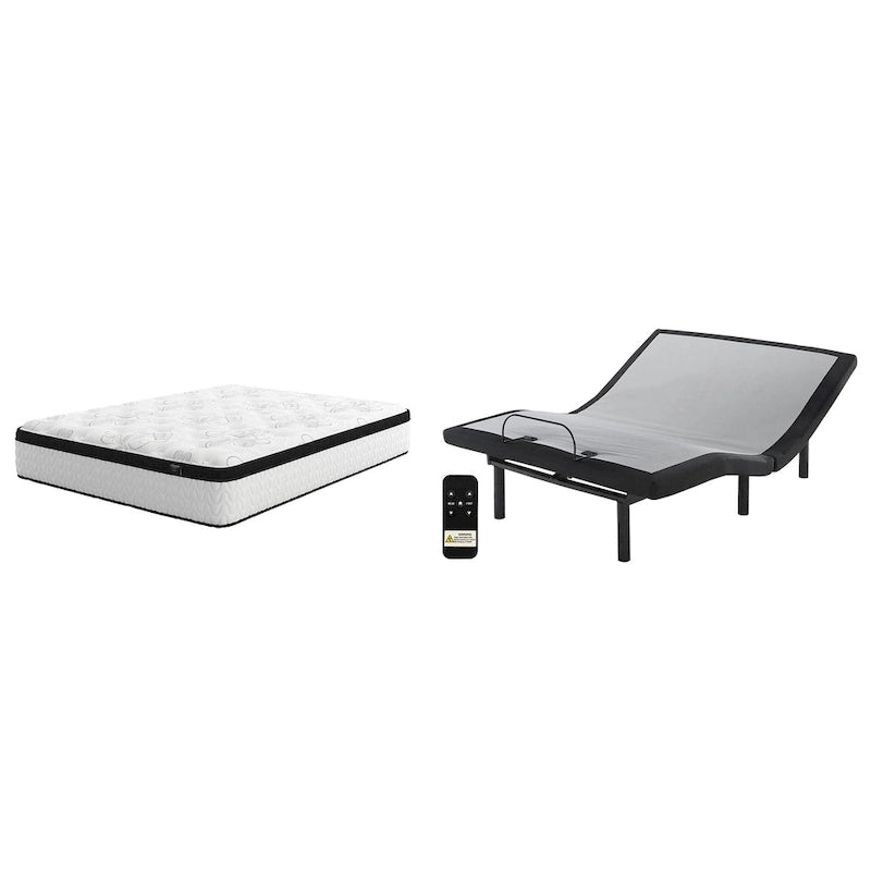 Metal Signature Design by Chime 12 Inch Hybrid Black/White 2-Piece Mattress Package - image 1