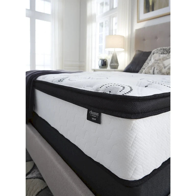 Metal Signature Design by Chime 12 Inch Hybrid Black/White 2-Piece Mattress Package - image 4