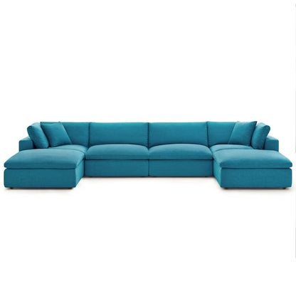 Wood Copper Grove Hrazdan Down-filled 6-piece Sectional Sofa Set