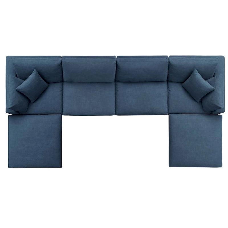 Wood Copper Grove Hrazdan Down-filled 6-piece Sectional Sofa Set - image 3