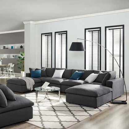 Wood Copper Grove Hrazdan Down-filled 6-piece Sectional Sofa Set - image 11