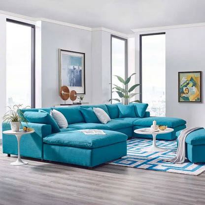 Wood Copper Grove Hrazdan Down-filled 6-piece Sectional Sofa Set - image 15