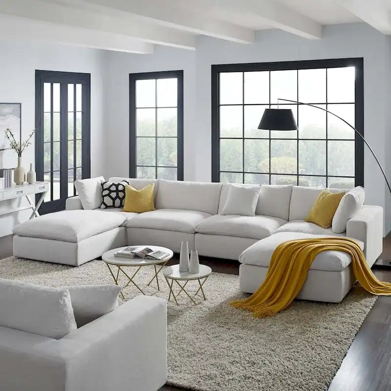 Wood Copper Grove Hrazdan Down-filled 6-piece Sectional Sofa Set - image 19