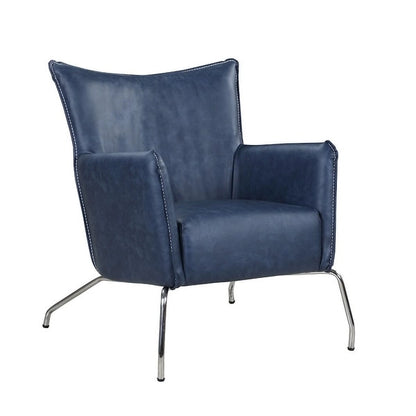 Metal Somette Blue Accent Chair with Steel Frame - image 2