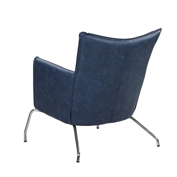 Metal Somette Blue Accent Chair with Steel Frame - image 5