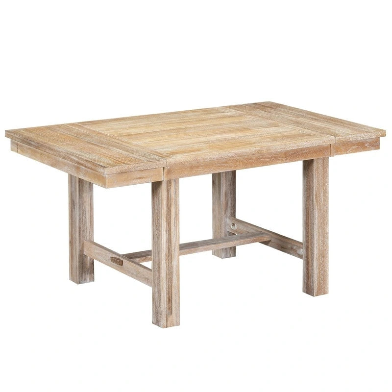 Engineered Wood 6-Piece Dining Kitchen Table Set, Extendable Wood Dining Table, 4 Upholstered Dining Chairs and Bench, Two 11 Removable Leaf - image 11