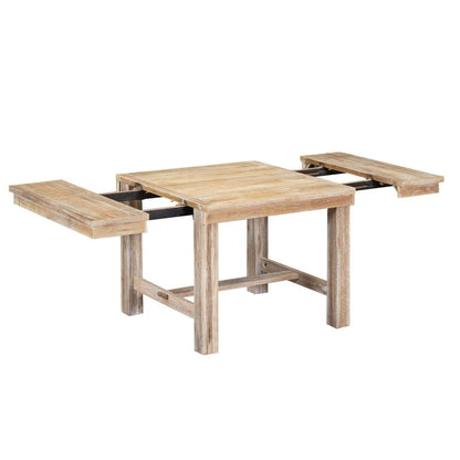 Engineered Wood 6-Piece Dining Kitchen Table Set, Extendable Wood Dining Table, 4 Upholstered Dining Chairs and Bench, Two 11 Removable Leaf - image 18