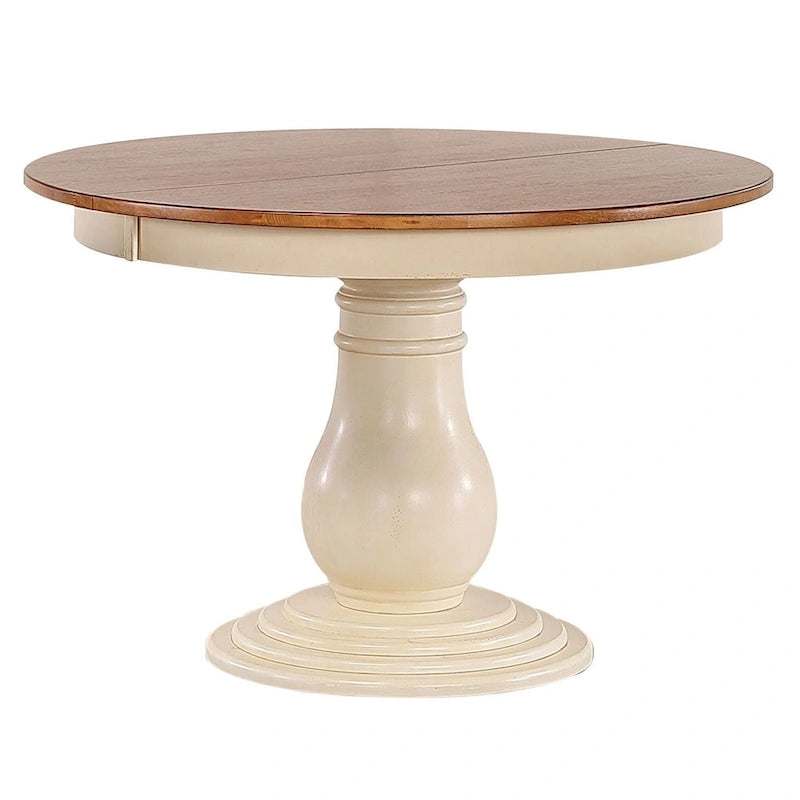 Wood Antiqued Caramel Biscotti Napoleon Back 7-Piece Bella Dining Set - image 2