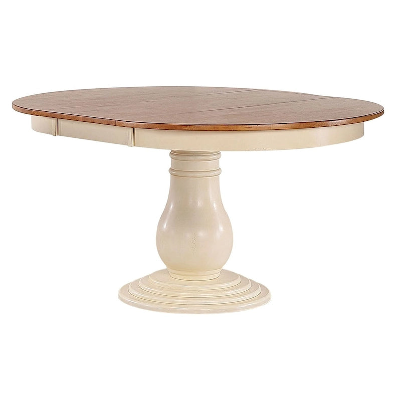 Wood Antiqued Caramel Biscotti Napoleon Back 7-Piece Bella Dining Set - image 3