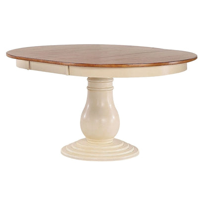 Wood Antiqued Caramel Biscotti Napoleon Back 7-Piece Bella Dining Set - image 3