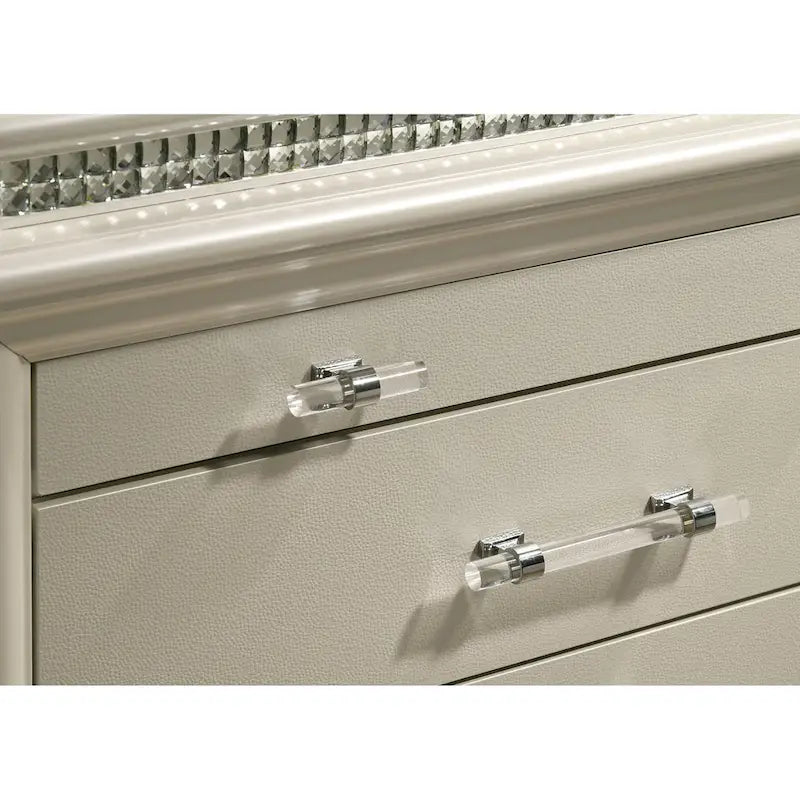 Engineered Wood Xian Contemporary 56-inch Wide 8-Drawer Solid Wood Dresser by Furniture of America - image 2