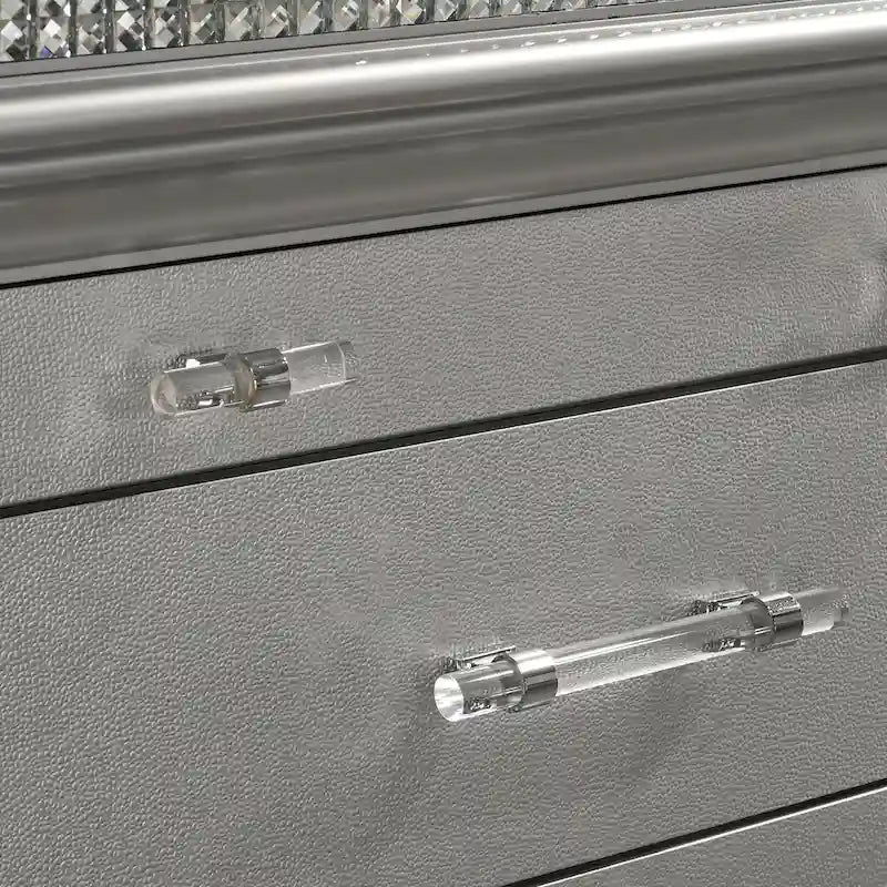 Engineered Wood Xian Contemporary 56-inch Wide 8-Drawer Solid Wood Dresser by Furniture of America - image 4