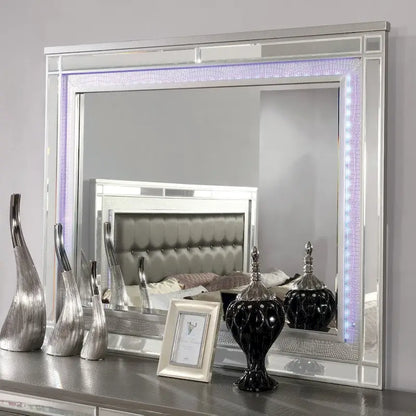 Engineered Wood Derc Contemporary 2-piece 7-Drawer Dresser and Mirror Set by Furniture of America - image 1