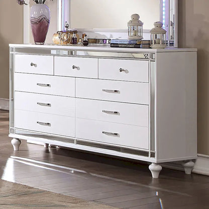 Engineered Wood Derc Contemporary 2-piece 7-Drawer Dresser and Mirror Set by Furniture of America - image 2