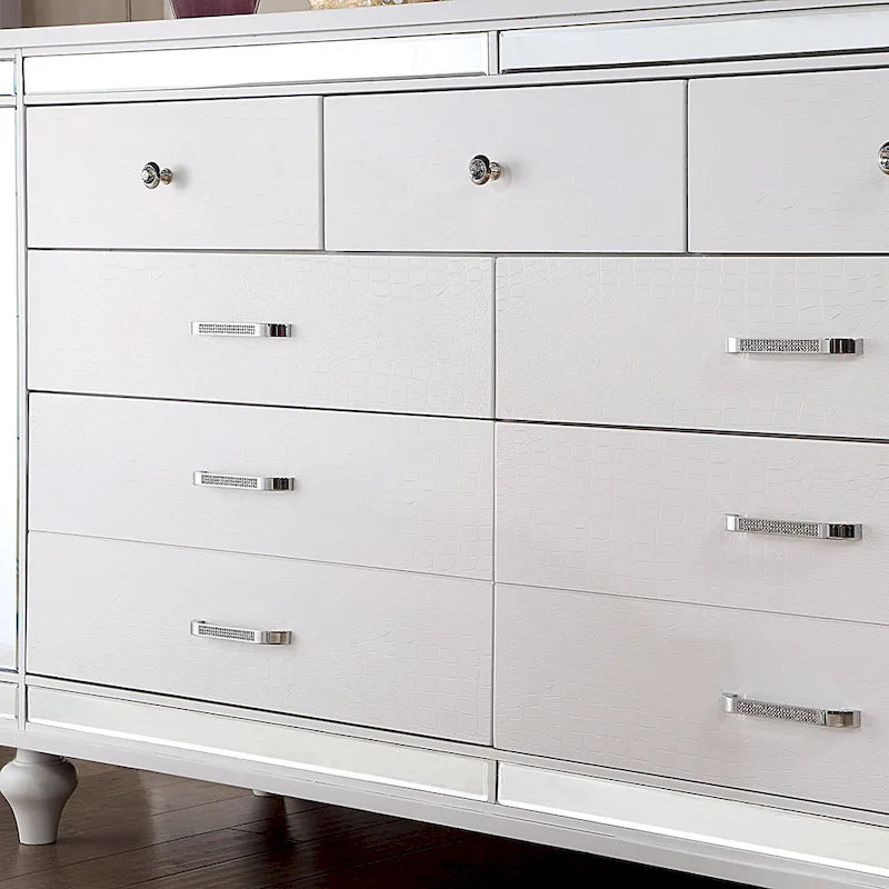 Engineered Wood Derc Contemporary 2-piece 7-Drawer Dresser and Mirror Set by Furniture of America - image 5