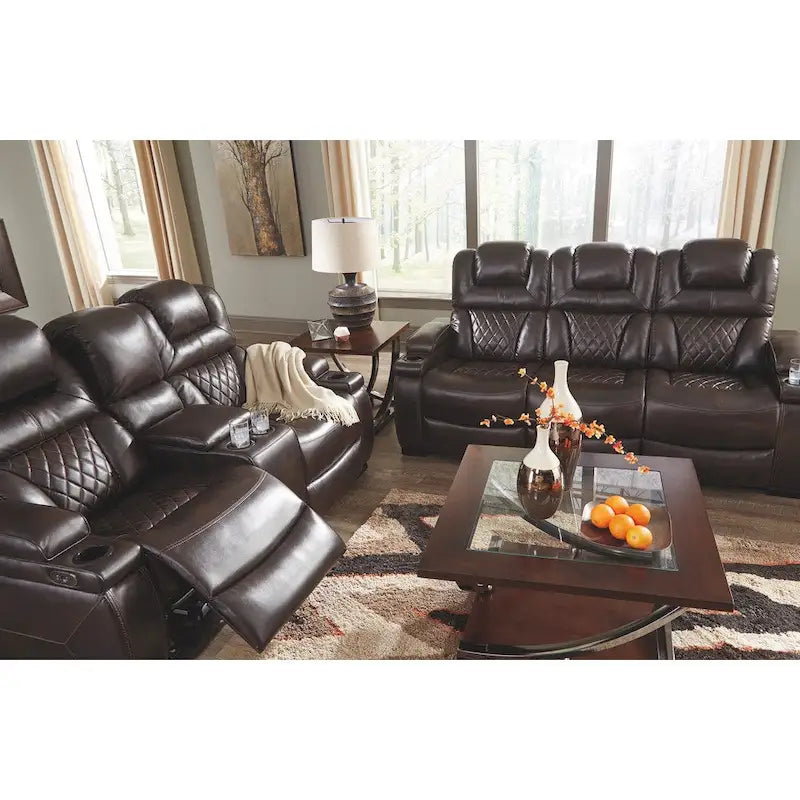 Warnerton Chocolate Brown Faux Leather Power Reclining Sofa - 84 W x 38 D x 44 H - image 10