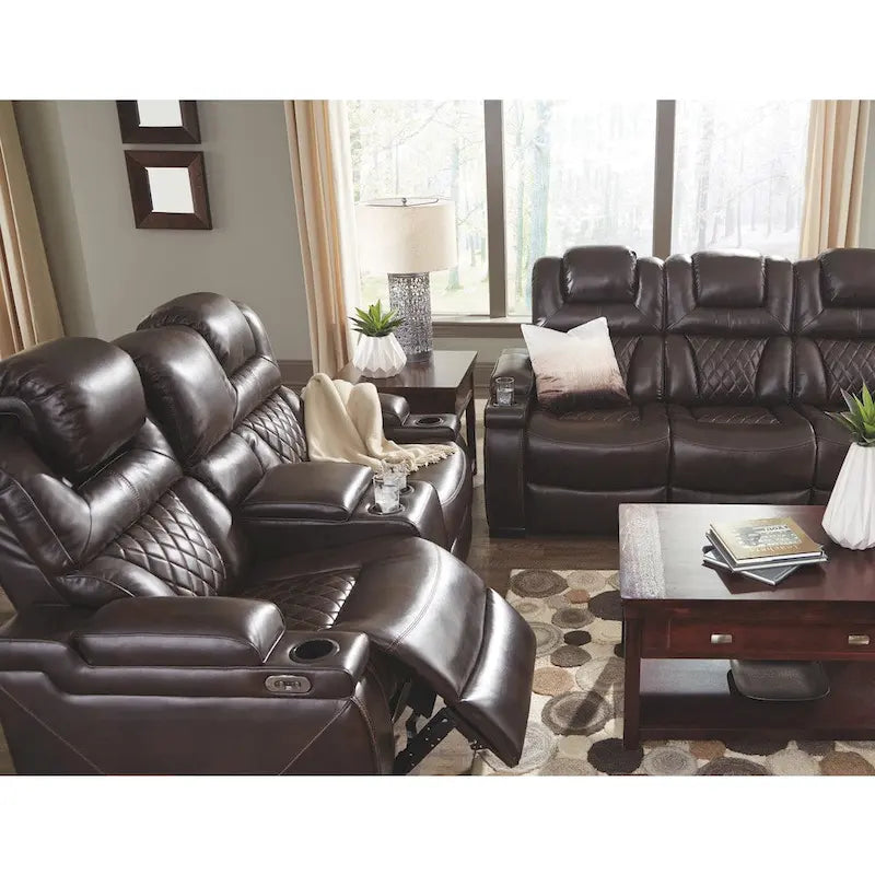 Warnerton Chocolate Brown Faux Leather Power Reclining Sofa - 84 W x 38 D x 44 H - image 13