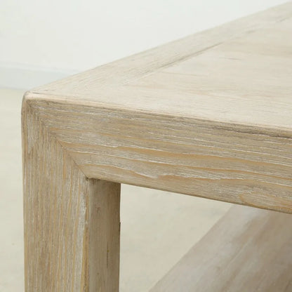 Artissance 39.4L Square Weathered White Washed Wood Indoor Peking Grand Framed Coffee Table - image 3