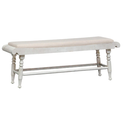 Wood Whitney Antique Linen & Weathered Gray 6 Piece Trestle Table Set - image 4