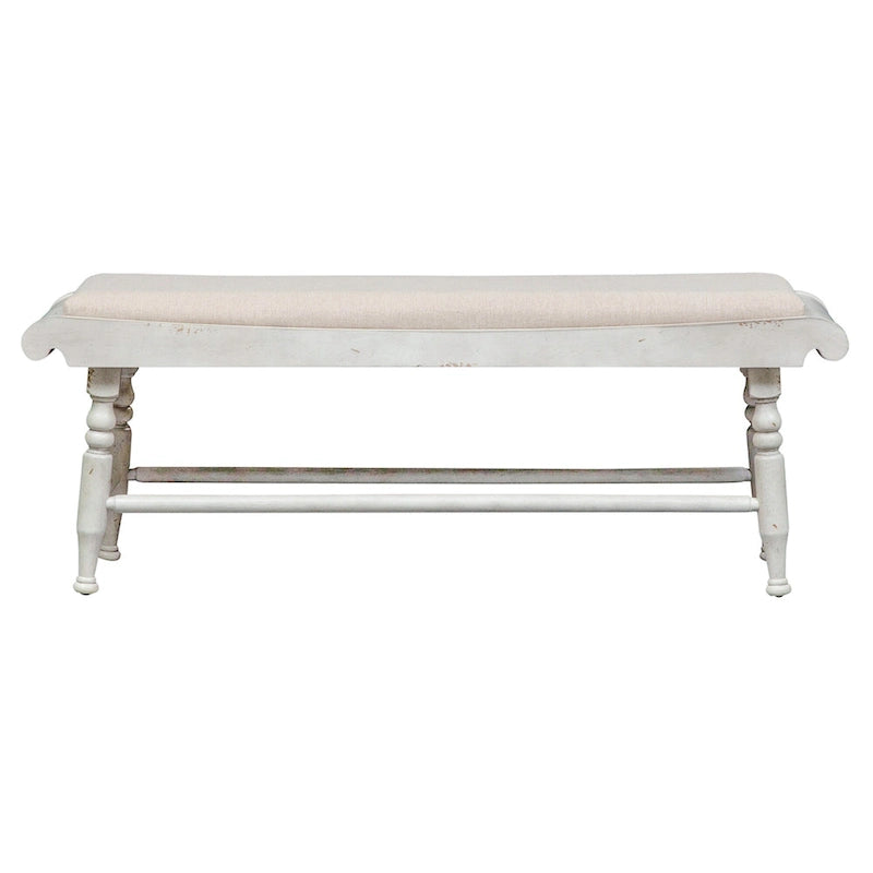 Wood Whitney Antique Linen & Weathered Gray 6 Piece Trestle Table Set - image 5