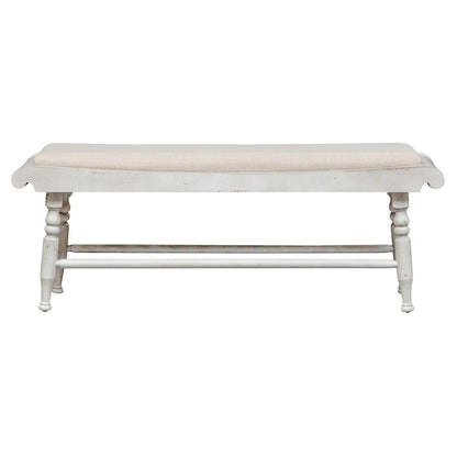 Wood Whitney Antique Linen & Weathered Gray 6 Piece Trestle Table Set - image 5