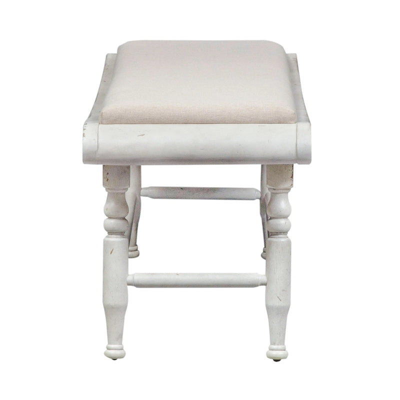 Wood Whitney Antique Linen & Weathered Gray 6 Piece Trestle Table Set - image 6