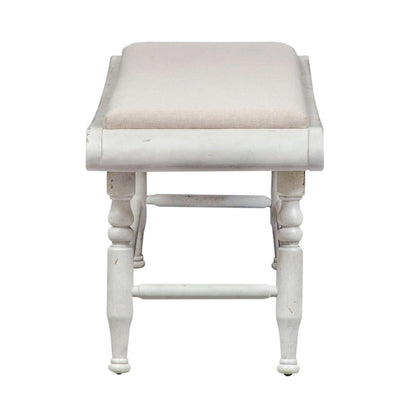 Wood Whitney Antique Linen & Weathered Gray 6 Piece Trestle Table Set - image 6