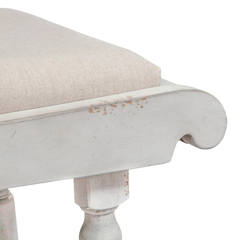 Wood Whitney Antique Linen & Weathered Gray 6 Piece Trestle Table Set - image 7