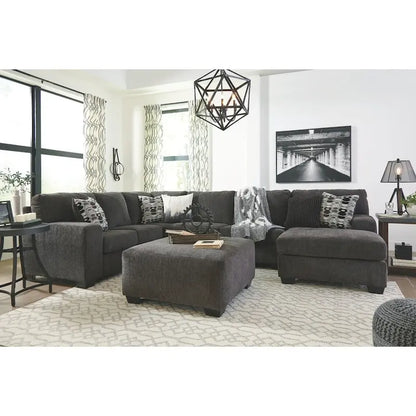 Wood Ballinasloe 3-Piece Sectional - Smoke - image 3