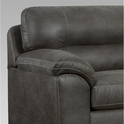 Leather Roundhill Furniture Tirana Contemporary Fabric Pillow- Arm 4-Piece Sofa Set in Sequoia Ash - image 5